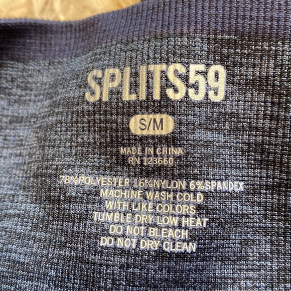 Splits59 Mika Polka Dot Blue High Rise Seamless Leggings sz S/M - Picture 9 of 11